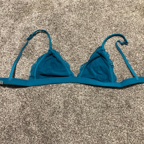 Teal Lace Semi-sheer Bralette - Picture 4 of 10